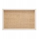 Bandeja 37,5x23,5x4,5cm De Madeira Com Sisal E Bambu Branca 